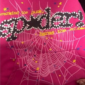 Sp5der hoodie pink men’s